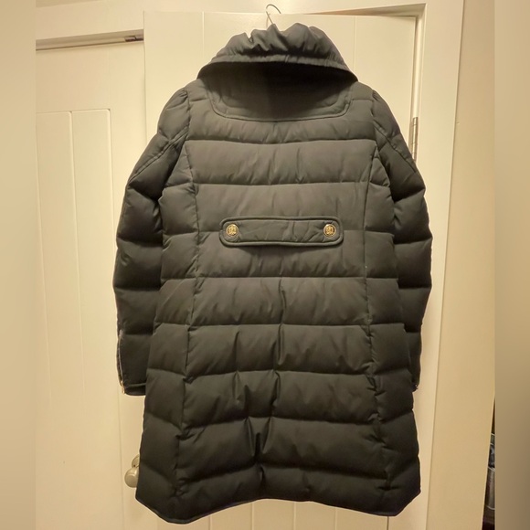 Juicy Couture long puffer coat in matte black - Picture 3 of 10